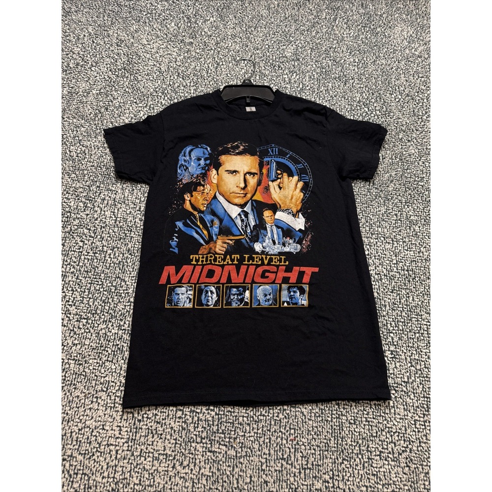 The Office Threat Level Midnight T Shirt Michael Scott Scarn Graphic Tee Black S